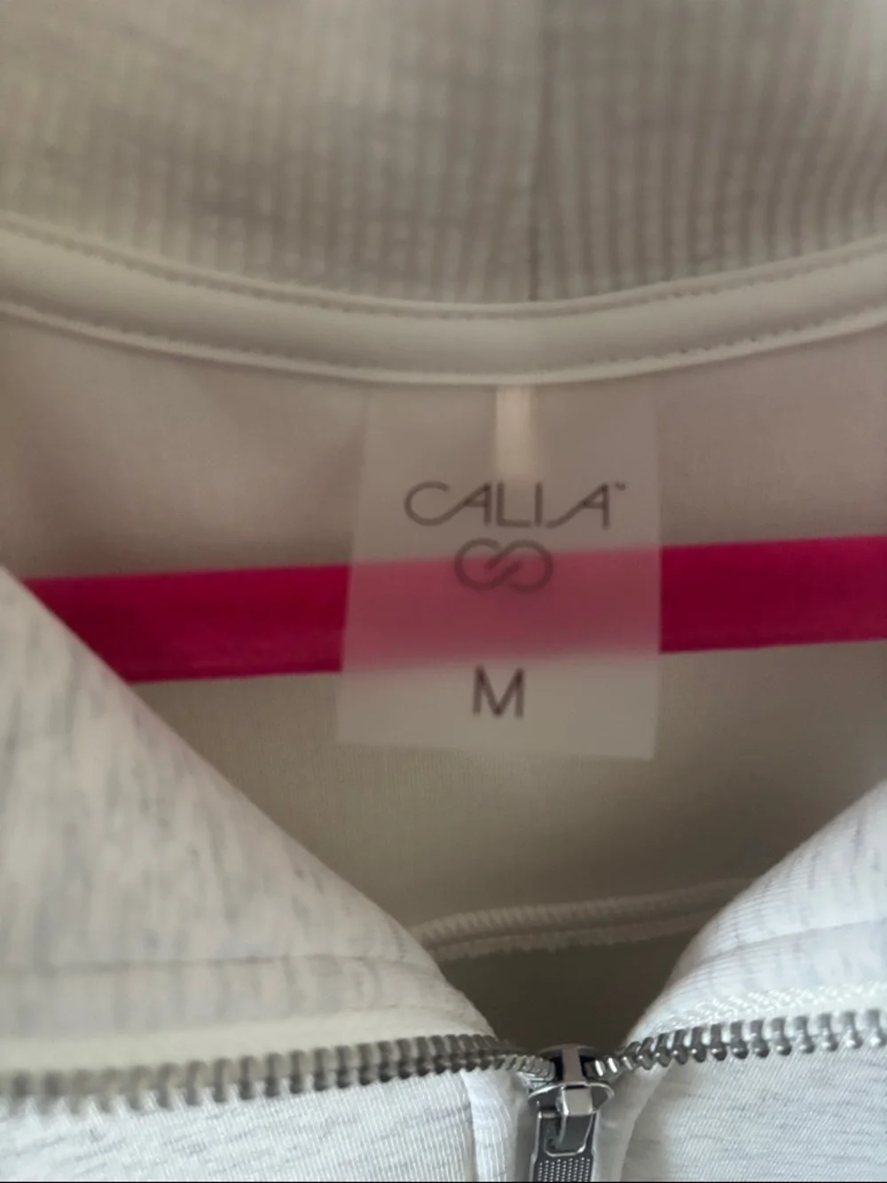 CALIA by Carrie Underwood Light Heather Gray Half-Zip Cowl Sweatshirt - Picture 2 of 2